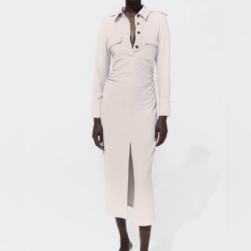Zara NWT Woman Draped Waist Midi
Dress Sz L 9878/072